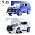 Lexus Land Cruiser Prado - New Special Luxury Edition Children's Alloy Sports Model Die-Cast Metal Toy Car - High Premium Quality with Lights & Music Sound Feature - Front Doors, Hood & Boot Openable - Size Approx. 5-Inches - White. 