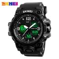 SKMEI Sport Digital Chronograph Dual Display Alarm 50M Waterproof EL Light Watch For Men 1155B. 