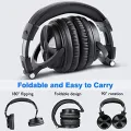 OneOdio A70 Bluetooth Over Ear Headphones with 72H Playtime, Hi-Res Audio, 3.5mm/6.35mm Wired Jack, Soft Memory Earcups for Studio, DJ, Mixing, Computer, Laptop, Tablet, Black. 