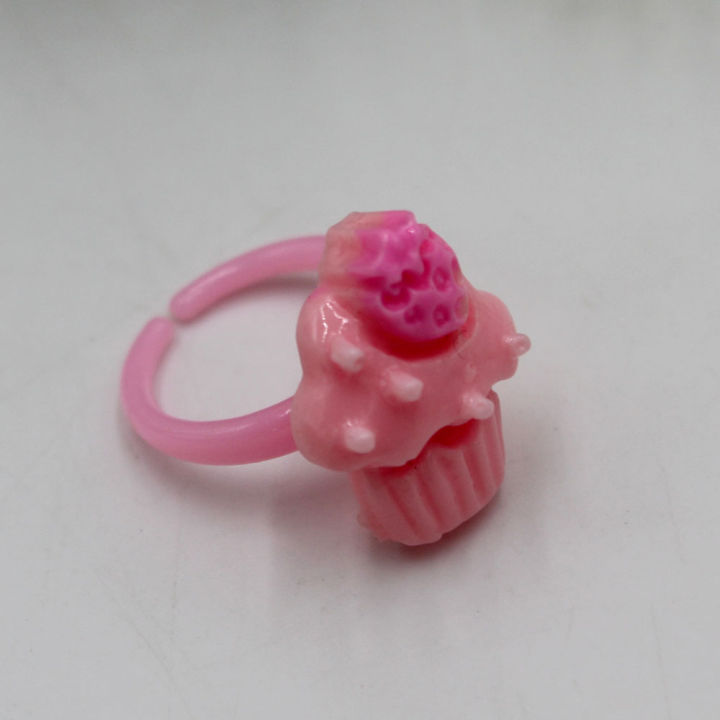 1 Pcs Baby Girls &boys ring  Mixed styles Cartoon Animal vegetables and fruit Lovely Candy Color Plastic Rings