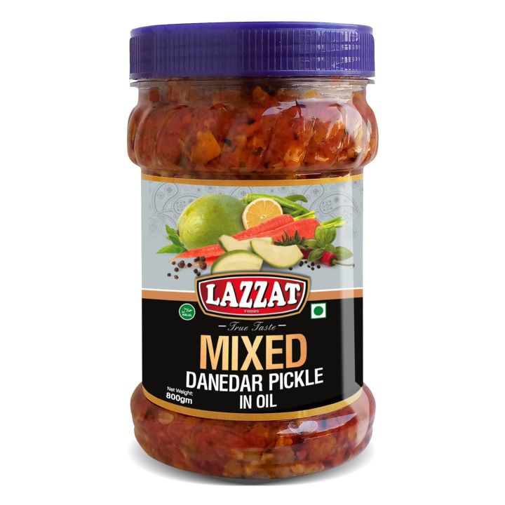 Lazzat Mixed Danedar pickle in Oil 800gm
