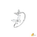 【LUCKET】New 2024 Luxury Zircon Butterfly Rings Adjust Female Open Rings for Women Girl New LK. 