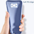 Biruiqu For Xiaomi Pocophone X3 NFC Xiaomi Poco X3 Pro Case Liquid Silicone Soft Gel Rubber Shockproof Cover. 