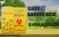 Easy Safety box Medically waste Disposal Biohazard safety Cardboard Box 5L. 
