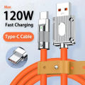 120W/6A Original Liquid Silicon Thick Type C Data Cable Original-/-Universal For All Phones OPPO POCO Samsung -/-Mobile Phone Power Banks. 