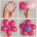 Decoration Items Plastic Flower Balloons Clip Balloons Decoration Balloons Accessories Balloon Flower For Wedding Birthday Supplies 6Pcs. 