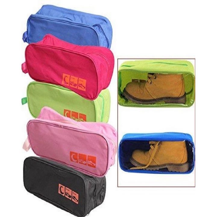 Pack of 5 - Travel Shoes Organizer Storage Bag, Shoes Organizer Bag, Shoe Hand Carry Bag, Mini Shoe Cover, Mini Shoe Organizer, Travel Shoe Bag With Clear Window, Shoe Travel Bag, Washable Shoe Carry Bag, Washable Shoe Travel Bag, Shoe Bag.