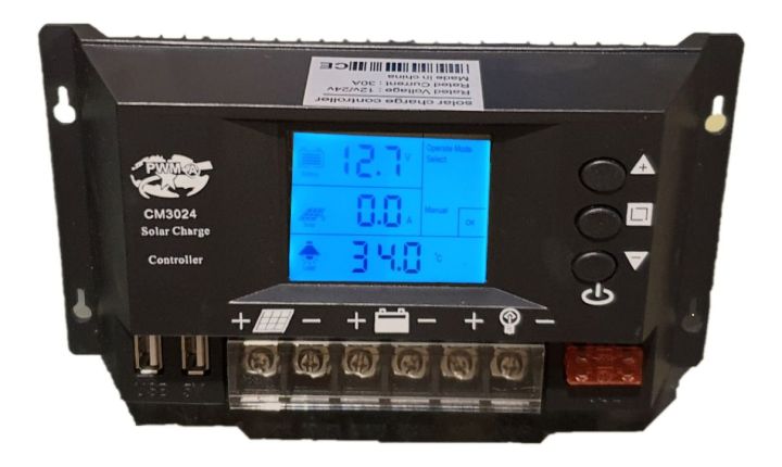 PWM 30A Solar Charge Controller 12V 24V with LCD Display