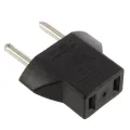 Adapter Plugs Charger Universal EU 2 Flat Pin To 2 Round Pin Power Plug. 