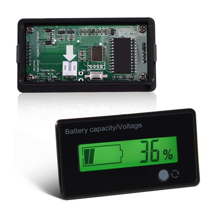 Multifunctional Green Backlit LCD Display Universal Battery Capacity Meter