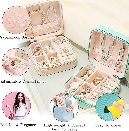 Jewellery%20Box%20Organiser,%20Mini%20Jewellery%20Box%20Travel%20PU%20Leather,%20Small%20Jewellery%20Box%20Portable%20Travel%20Jewellery%20Box%20for%20Rings%20Earrings%20Necklace%20Bracelets%20Watch%20Gift%20for%20Women%20Girls%20(Pink/Green)%20-%20Image%203