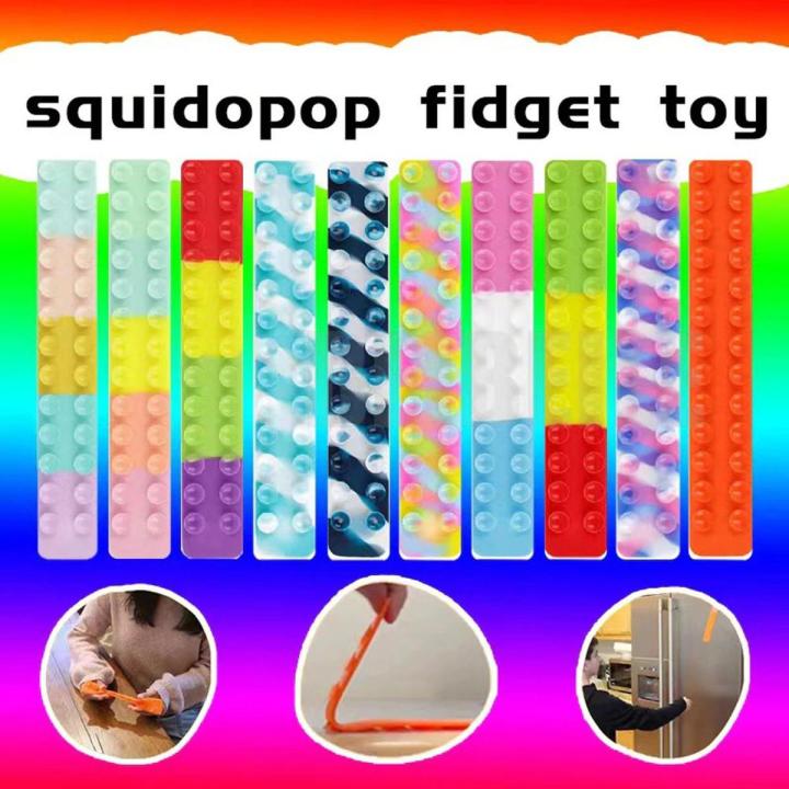 Suction Cup Square Pat Pat Silicone Sheet Squidopop Fidget Toy Children Stress Relief Squeeze Toy Antistress Soft Squishy toy