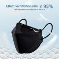 Adult Fish Shape Certified KN95 FFP2 Mask 4 Layers Black Fabric Mascarillas Mouth FPP2 Face Mask KN95 Filter Respirator ffp2mask. 