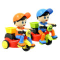 Mini Cartoon Inertia Tricycle Delivery Boy Model Toy Car Slide Swing Bicycle Children Birthday Gifts Funny Game Kids. 