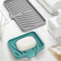 Self Draining Soap Bar Holder Silicone Kitchen Sink Soap Dish Sponge Tray Counter Caddy Organizer for Dish Soap Dispenser. 