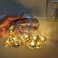 Moroccan LED Globe Fairy Lights Metal Balls Outdoor Ring Light for Eid Birthday Party Milad Melad Christmas New Year Festival home decoration items. 