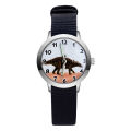 Fashion Cartoon Cute Dinosaur Style Children's Wrist Watches Kids Student Girls Boys Quartz Nylon Strap Clock JA51. 