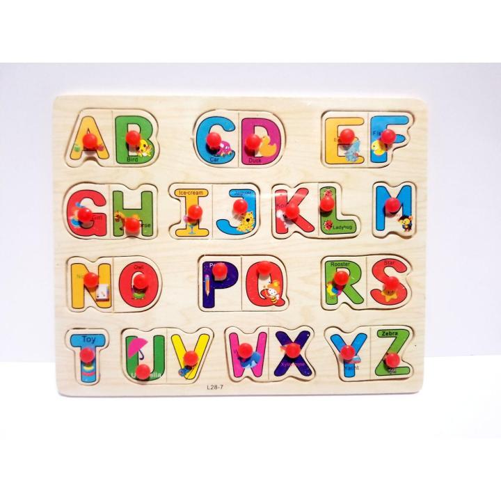 ABC Alphabet 3D Puzzle Baby Kids Wooden