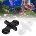 Aquarium Fish Tank Divider Clips Black with Suction Cup Plastic Sheet Holder for Fish Tank ( 2 Pieces ). 