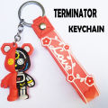 TERMINATOR  Mask Robot Bear Keychain with Strap - Bag Charm keyring - Silicon keychain - keychain for boys - keychain for kids - keychain for girls - keychain for bag - stationary - keychain for car - customized keychain - High quality. 