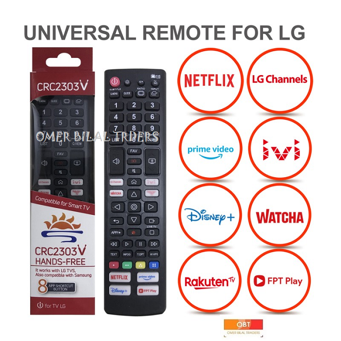 Universal Remote Control for LG Smart TV-Compatible All for LG Smart TV LCD LED UHD QLED 4K HDR TV Remote of Models CRC2303V