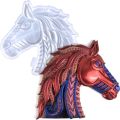 Horse Wall Hanging Mount Decor Mould 18.3*15.5*2.2cm 3D Horse's Head Animal Silicone Moulds Silicone Horse Head 3D Horsehead Resin Moulds Kitchen Baking Cake Decorating Epoxy Resin Moulds For Cabinets Gifts Home. 