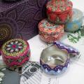 Round Mini Tin Box Gift for, Jewelry, Cookie, Candy, Tea Storage Round Drum Tinplate Box Drawer Organizer. 