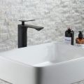 Alkhaleej Single Handle Single Hole Bathroom Washbasin Sink Faucet Washroom Basin Tall Mixer Tap, Painting Black. 