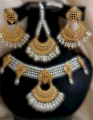 JEWELLER New Jewelry Set For Woman Pearl Golden Necklace Earring Jhumka Set For Woman Girl. 