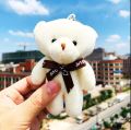 Teddy Bear Cute Stuffed Bear Pendant Plush Keychains Small Cute Teddy Bear (Key-Chain) Small Cute Teddy Bear White , Maroon, Beige & Grey keychain for bag keychain for car. 