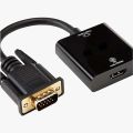 HDMI to VGA Converter Gold-Plated HDMI (Female) to VGA (Male) Adapter with 3.5mm Audio Port (Only from HDMI to VGA), Black. 