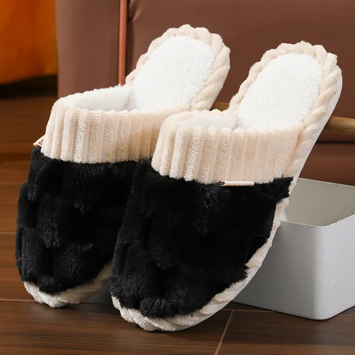 New%20Thick%20Bottom%20for%20Couples%20Autumn%20and%20Winter%20Indoor%20Home%20Furnishings%20Plush%20Cotton%20Slippers%20-%20Image%202