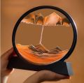 7 Inch White 3D Sand Art | Mesmerizing Sand Clock | Moving Sand Art | Hourglass Sand Timer | Decorative Accent with Deep Sea Landscape | Aesthetic Home Decoration Piece with Metal Stand. 