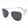 100% Titanium Polarized Sunglasses Super Light Brand Designer Polarization Sun Glasses Rimless Gafas Men Eyewear. 