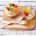 AURA [100Pcs Disposable Wooden fork for fruits fork Wood Western Steaks Wedding Party Tableware Kitchen Accessories}. 