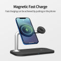 15W Fast Magnetic Wireless Chargers 3 in 1 Stand for iPhone 13 12Pro/Apple Watch 7 6 for Airpods Pro 3 Wireless Charging Station. 