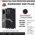 SAMSUNG S20 PLUS FULL BACK 360 PREMIUM Protection Skin / Wrap. 