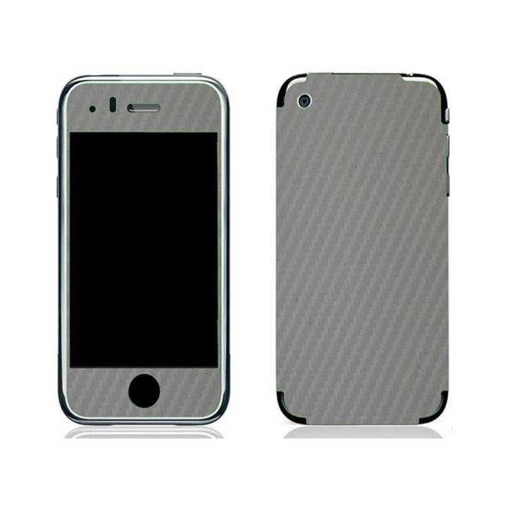 Iphone 3G Silver Carbon Fiber Texture Mobile Skin