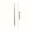 (12 Pcs) Blackhead Remover Pin Needle Extractor Acne Pimple Cleaning Tool Black Head Removal Stainless Steel Stick - Whitehead Blackhead Remover Pin. 