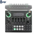 Alogy V9SJ Live Sound Card, 2 mic Supported Podcast Studio Sound Mixer Live Streaming 12 Warm Up Sound Effects Professional Audio Mixer Sound Card Voice Changer One Touch Mute USB External Sound Card for Live Broadcast Streaming Gaming Recording Singing. 