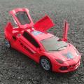 Super Car With 3D Flashing Lights For Kids - Red. 