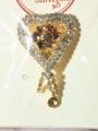 Royal Multicolor Kundan Saree Pin Brooch – Elegant Ethnic Zircon Hijab Pin Fashion Jewelry. 