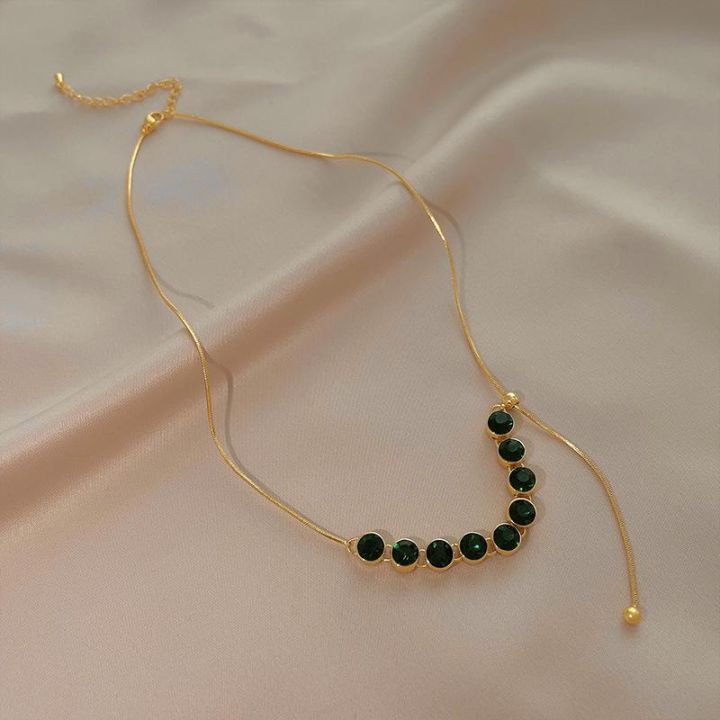 Al%20Asar%20Fashion%20Green%20Zircon%20Necklace%20for%20Women%20Luxury%20High%20Quality%20Chain%20Adjustable%20Pendant%20Jewelry%20-%20Image%204