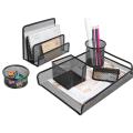 Metal Mesh Executive Desk Organizer Set of 6 Pcs For Home and Office Use. 