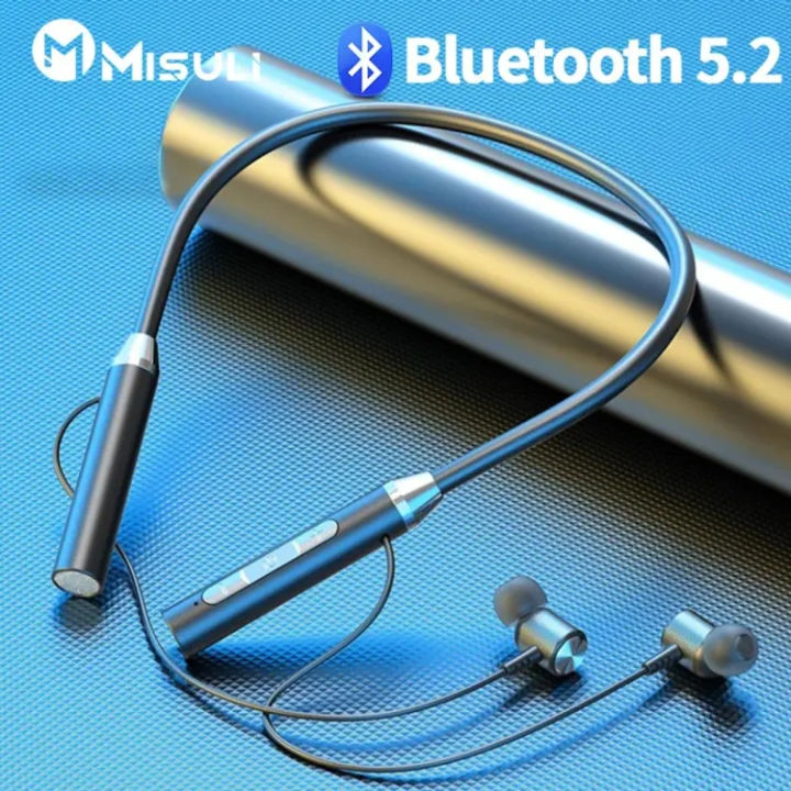 Wireless Neckband Earphones with Mic – Magnetic Sport Running Headset ...
