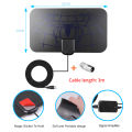 DVB-T2 Digital TV Antenna 3000 Miles Amplifier 4K 8K 25DB High Gain HD DTV Box Digital Amplifier Indoor Active Aerial Flat Design for Smart TV Car Travel indoor. 