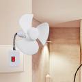 Small Socket E27 Screw-in Ceiling Fan with Light 6.3 Inch Mini Ceiling Fan with Remote Control Quiet and Large Air Volume Fans. 