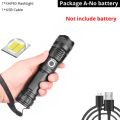 【Footprint】 L-839 The Most Powerful Flashlight 5 Modes USB Zoom LED Flashlight Xhp50 18650 Battery Best For Camping, Outdoor. 