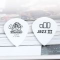6pcs Dunlop Tortex White Guitar Picks Bass Mediator Acoustic Electric Accessories Classic 0.73/0.88/1.0/1.14/1.35/1.5mm Picks. 