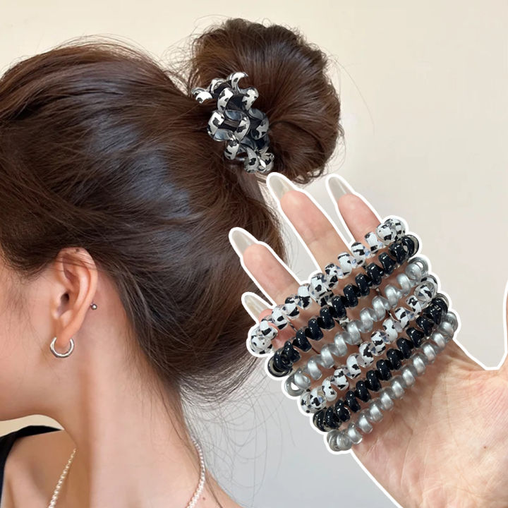 1/3pcs%20Spiral%20Hair%20Ties%20Telephone%20Cord%20Scrunchies%20Leopard%20Ponytail%20Holder%20Elastic%20Hair%20Band%20Rubber%20Band%20Women%20Hair%20Accessories%20-%20Image%204